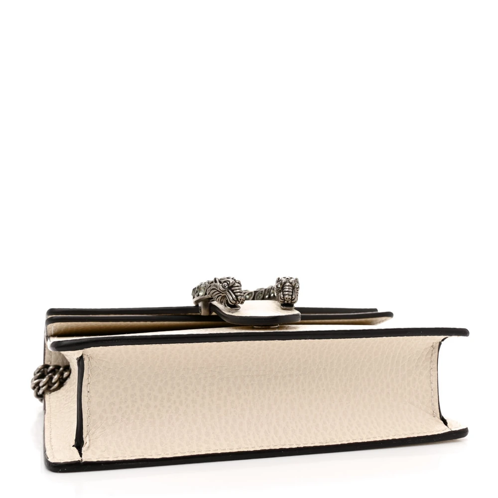 Gucci Super Mini Dionysus Shoulder Bag Mystic White Dollar Calfskin Leather & Crystal Black Diamond Aged Silver Hardware - 图片 6