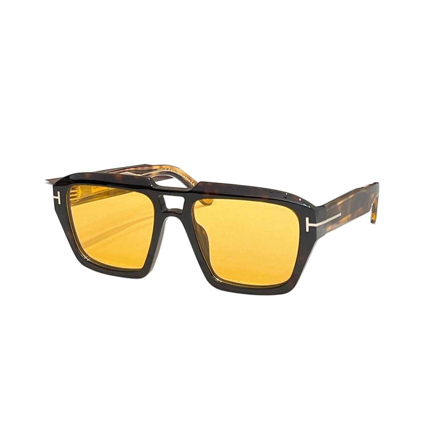 Tom Ford square frame glasses leopard apricot/leopard rust/yellow black/orange brown/tawny black/black/leopard blue/black brown color Size 56口19-140 - 图片 3