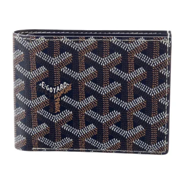 Goyard Medium Bifold Wallet Blue Goyardine Printed Canvas
