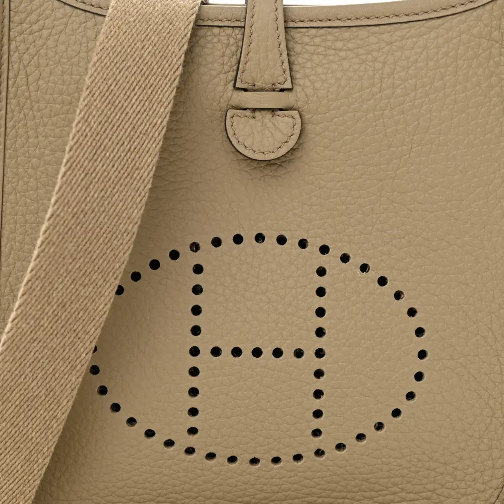 Hermès Amazone Evelyne TPM Beige Marfa Taurillon Clemence Leather Gold Hardware - 图片 9