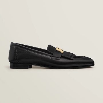 HERMES Royal Black Loafers