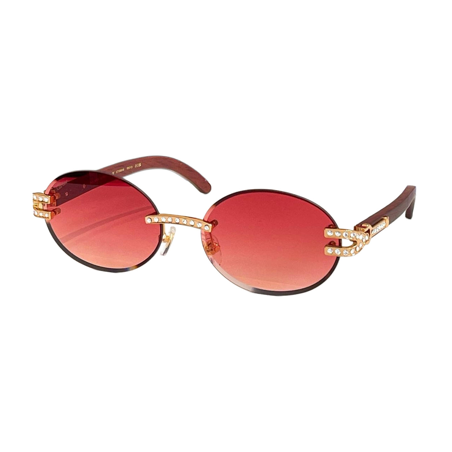 Cartier square frame glasses blue/black gold/purple gold/brown/red/purple silver/transparent purple/transparent brown color Size 58口15-135 - 图片 5