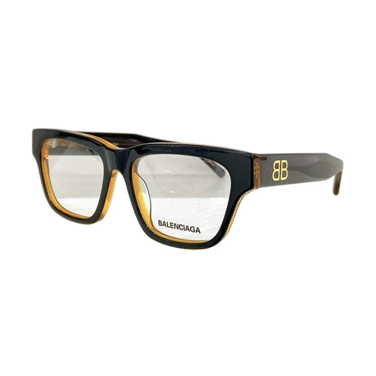 Balenciaga square frame glasses black silver/leopard cyan/coffee/black gold/blue brown/black yellow color Size 53口18-145 - 图片 8