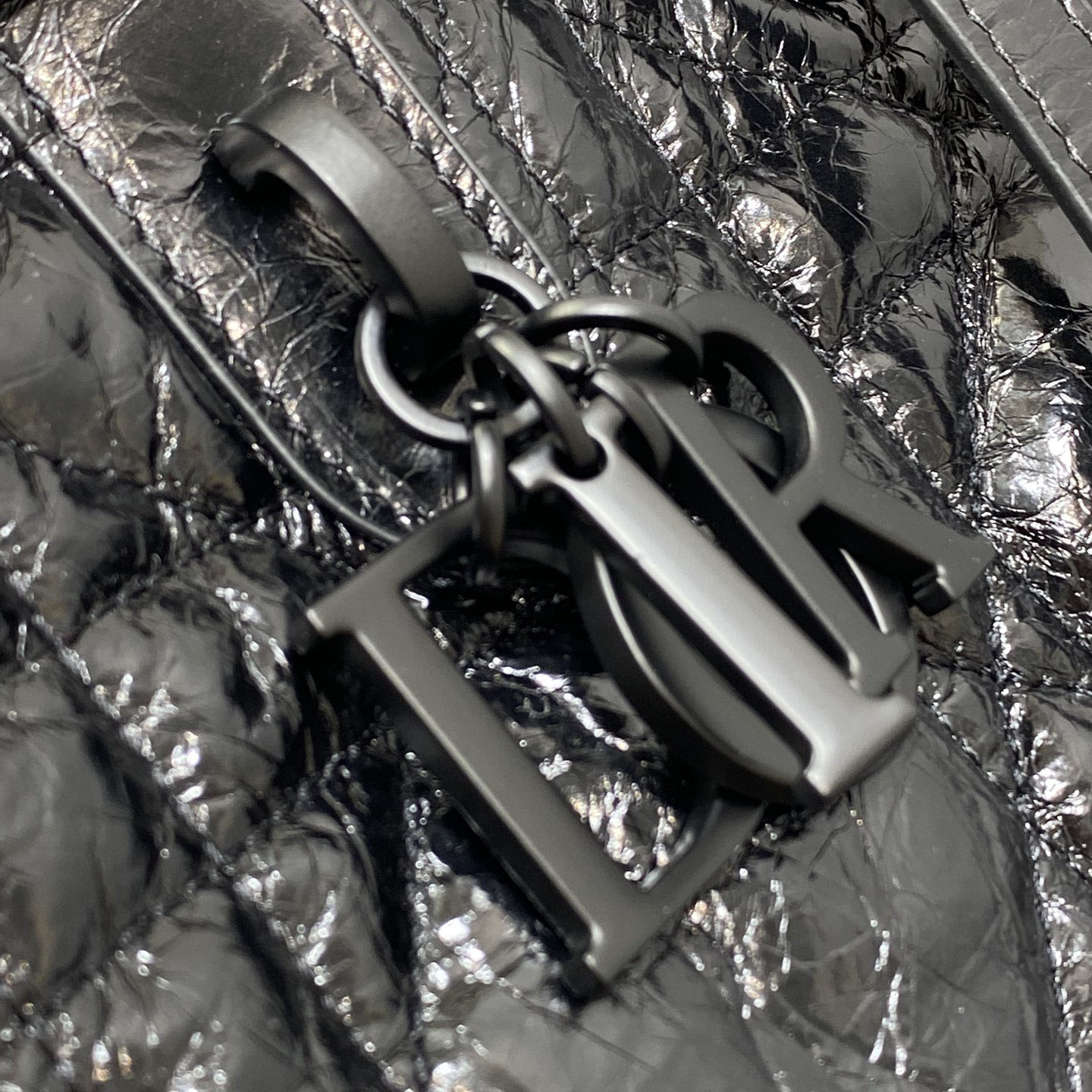 Dior Medium Dior Toujours Bag In Black Macrocannage Crinkled Calfskin With Black Hardware - 图片 6