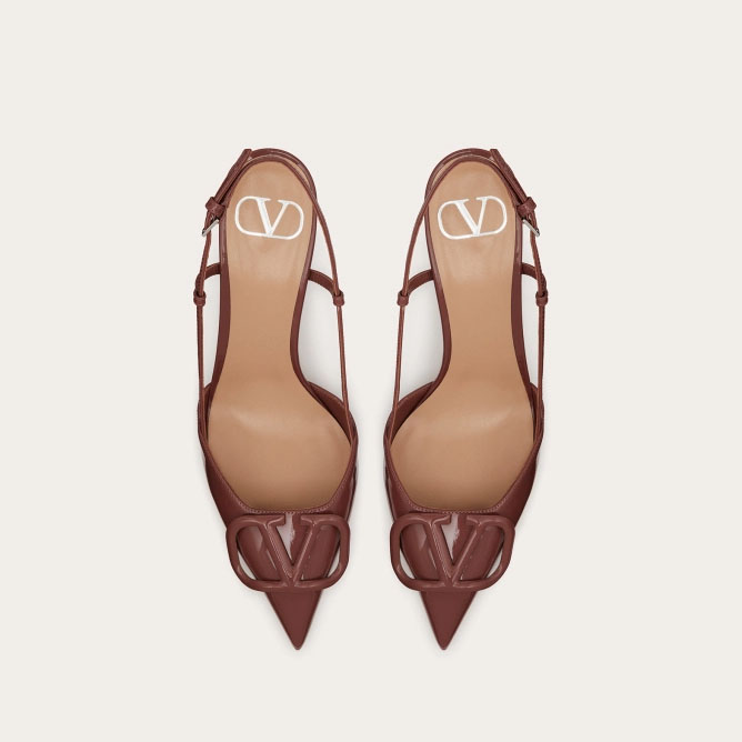 VALENTINO Lace-up heels with decorative patent leather - 图片 4