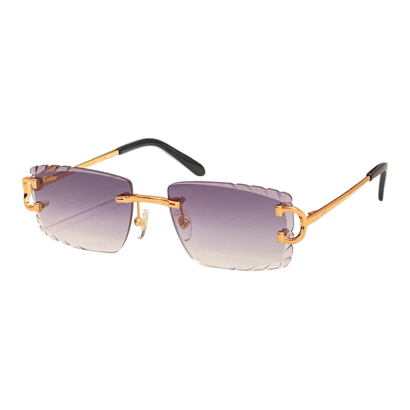 Cartier square frame glasses lavender/pink/blue silver/purple/blue gold/brown/green color Size 56口17-140 - 图片 4