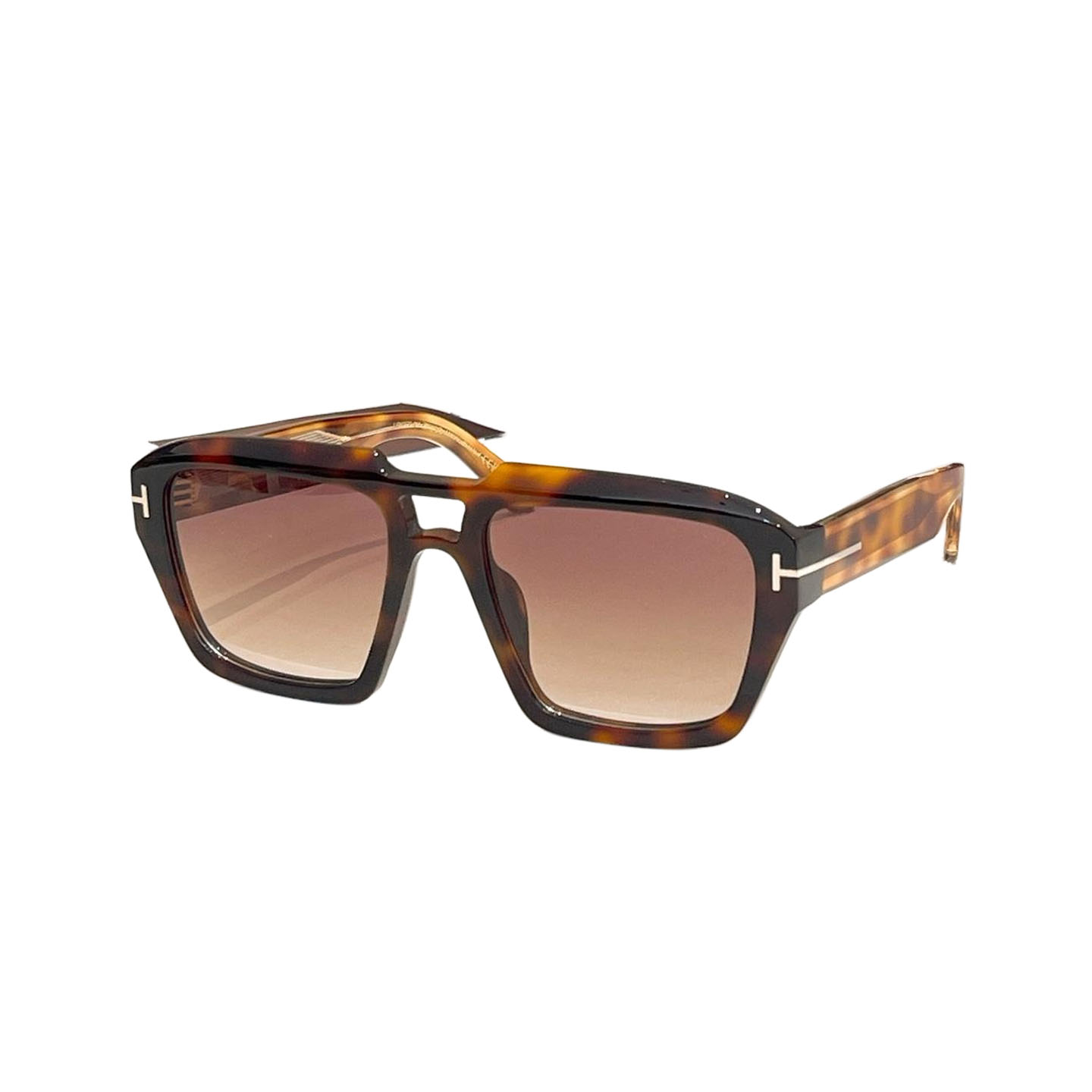 Tom Ford square frame glasses leopard apricot/leopard rust/yellow black/orange brown/tawny black/black/leopard blue/black brown color Size 56口19-140 - 图片 2
