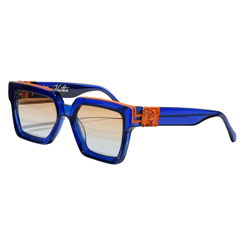 Louis Vuitton square frame glasses red/blue/pink/black/camouflage/tawny/yellow/brat check/black gold/black silver/all black/floral print color Size 58口19-140 - 图片 7