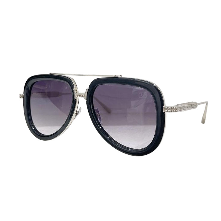 Valentino Pilot glasses leopard/white/black/black gold/purple silver/purple black color Size 53口18-143 - 图片 7