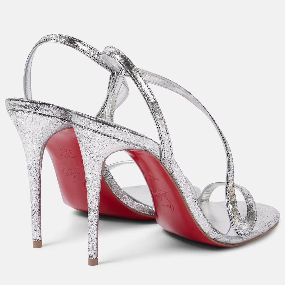 Christian Louboutin Silver high-heeled sandal slippers - 图片 2