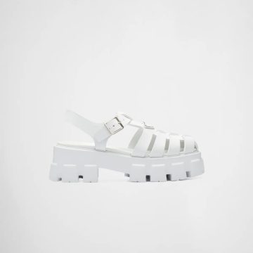 PRADA White rubber Monolith sandals