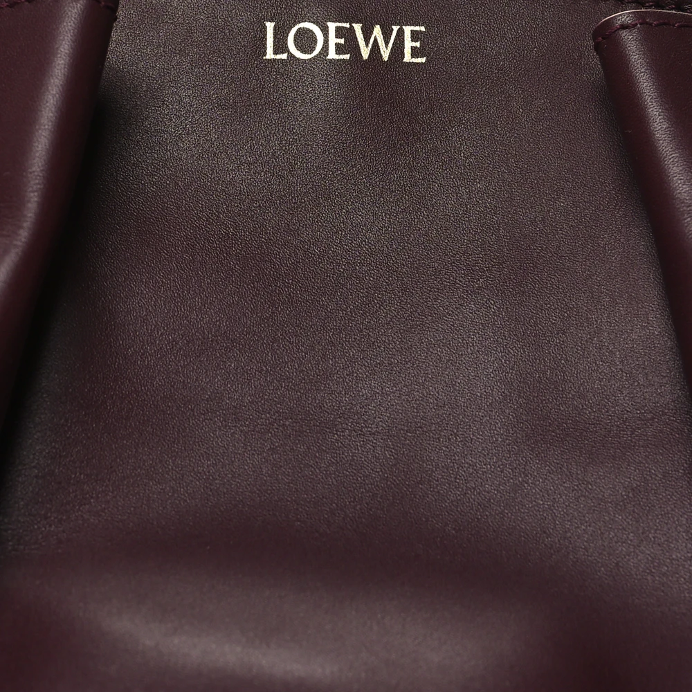 Loewe Paseo Bag Small Burgundy Shiny Nappa Calfskin Leather - 图片 8