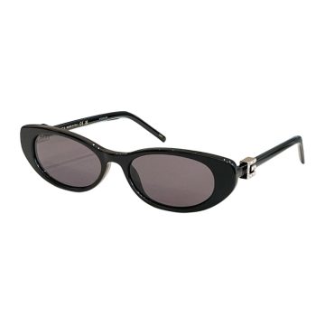 Gucci Oval glasses black silver/leopard gold color Size 52口17-140