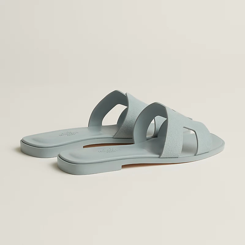 HERMES Oran Blue Slippers - 图片 3