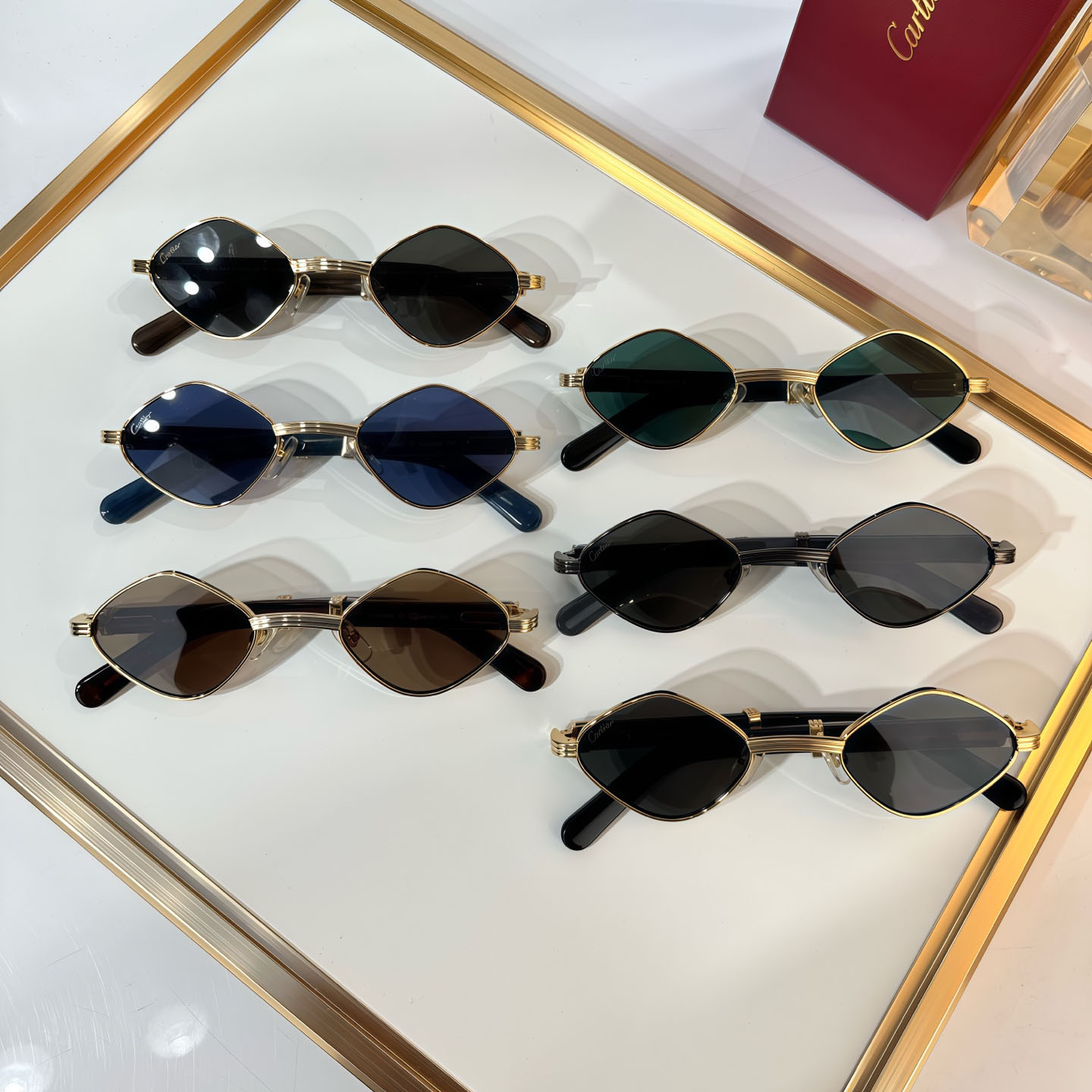 Cartier glasses black/black brown/blue/green/brown/black gold color Size 51-22-145 - 图片 7