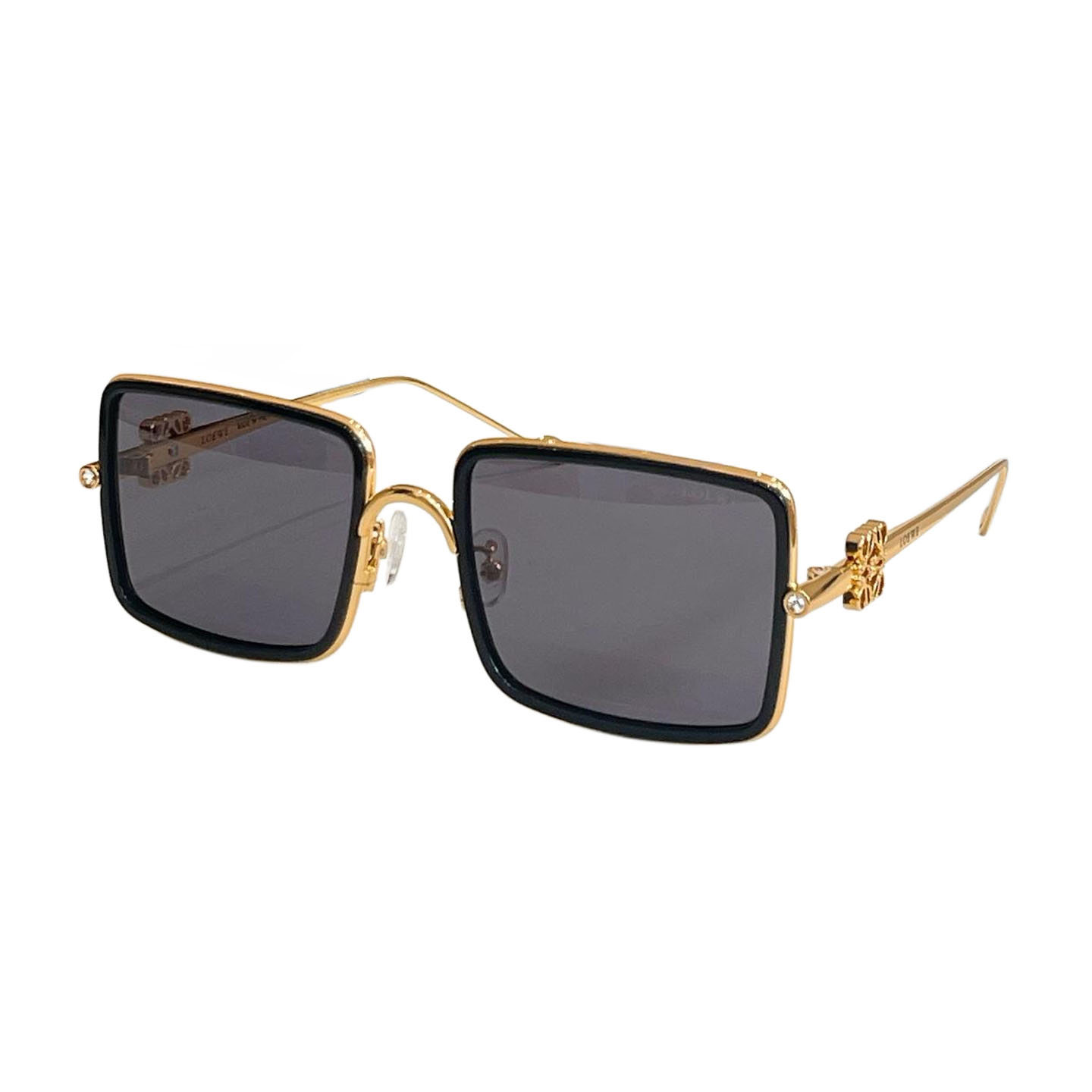Loewe square frame glasses black gold/black/transparent black/pink/white/green/leopard/blue orange color Size 56口20-145