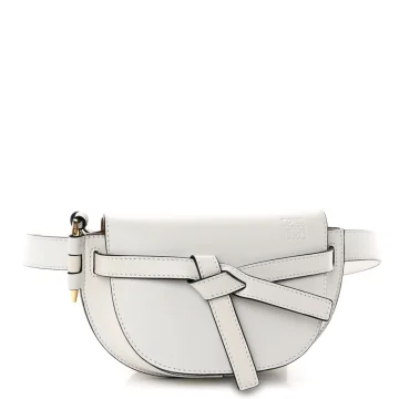 Loewe Gate Belt Bag Mini Kaolin Calfskin Leather Gold Hardware