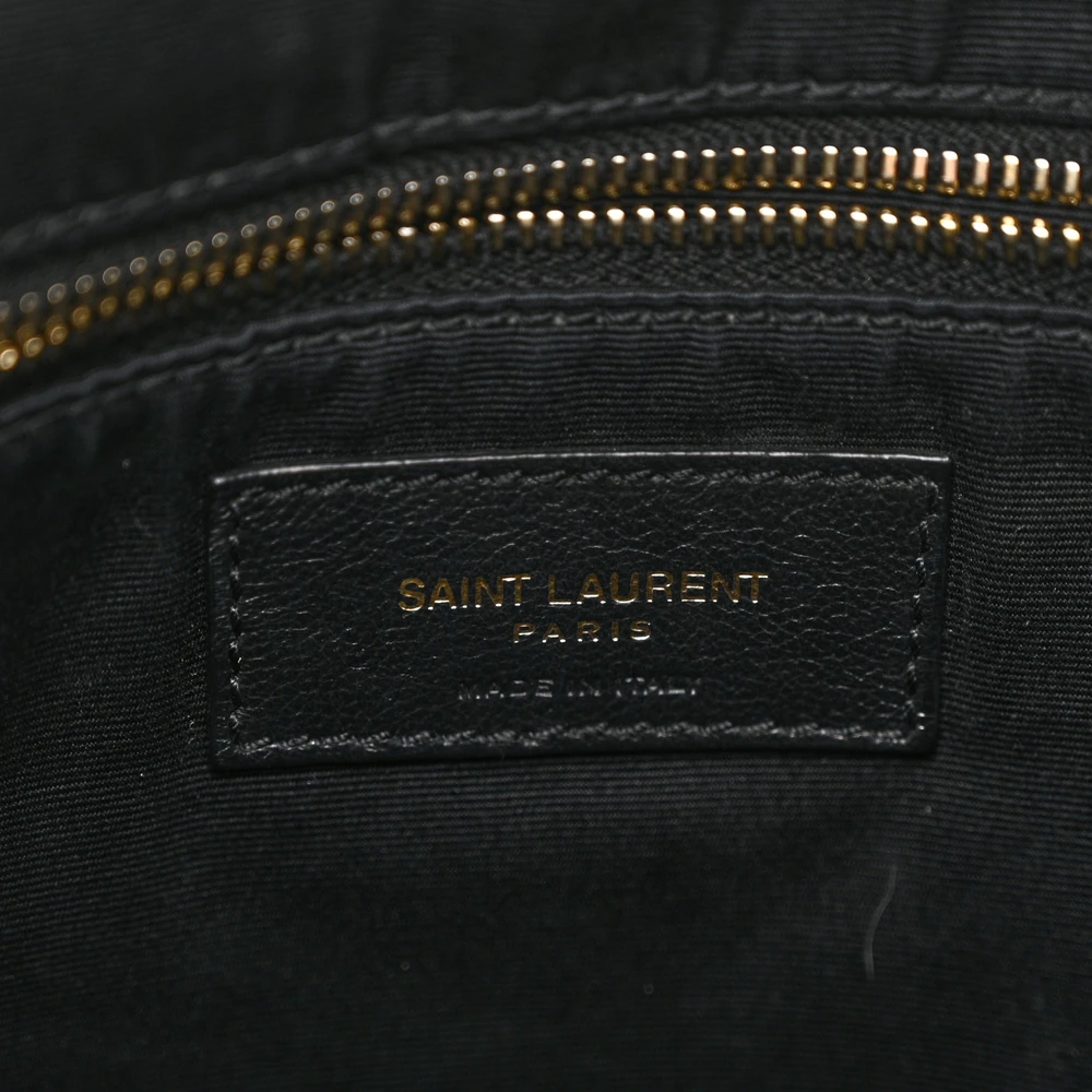 Saint Laurent Medium Joe Backpack Black Monogram Lambskin Matelasse Leather Gold Hardware - 图片 2