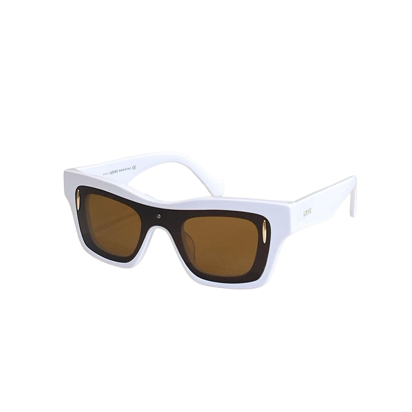 Loewe square frame glasses blue orange/black brown/black sepia/white/leopard brown/leopard green color Size 54口16-145 - 图片 4