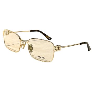 Balenciaga square frame glasses gold/silver color transparent lens Size 57-18-145