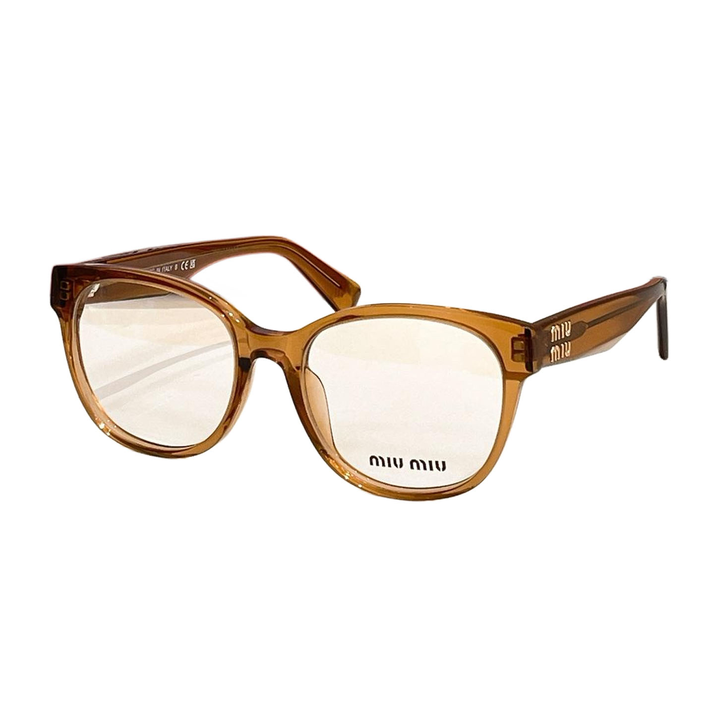 Miu Miu Boston frame glasses white/black white/black/black gold/leopard/tawny/leopard brown color Size 54口19-145 - 图片 6