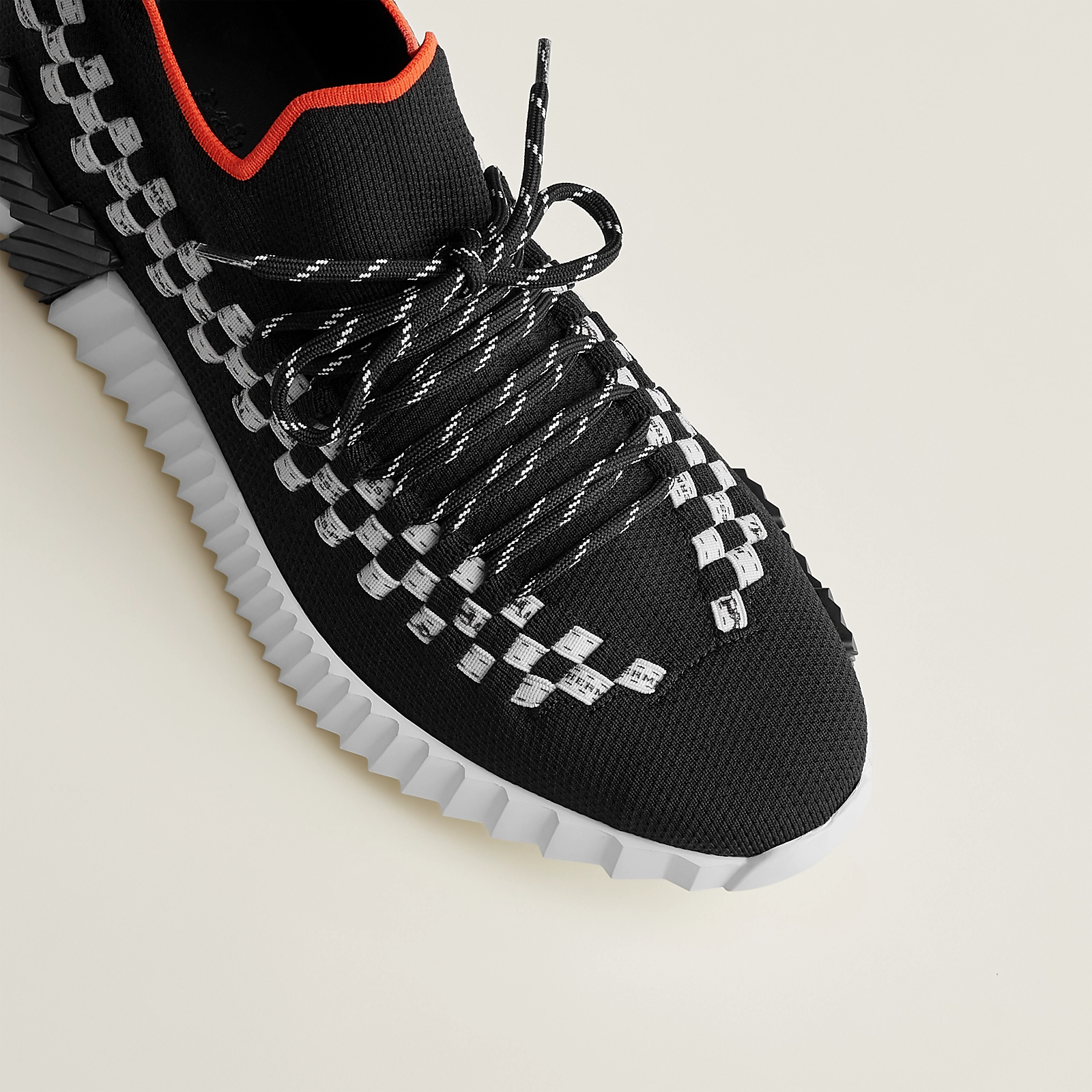 HERMES Flex Sneakers Black Sports Shoes - 图片 4