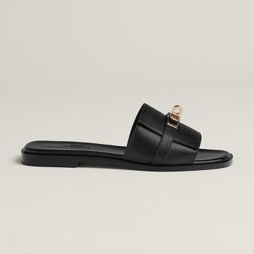 HERMES  Giulia Black Slippers