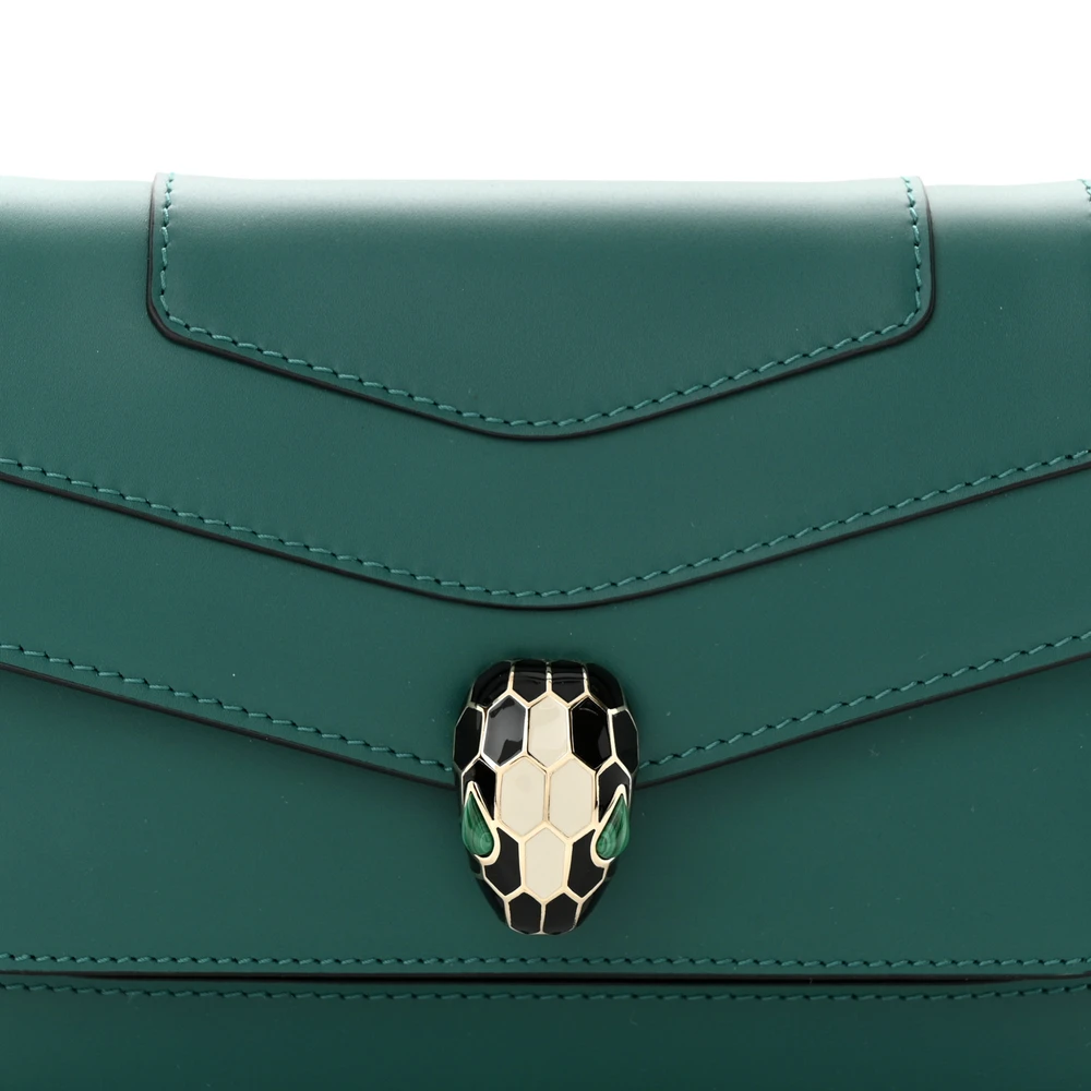 Bvlgari Small Serpenti Forever East West Shoulder Bag Mint Green Calfskin Leather Gold Hardware - 图片 8