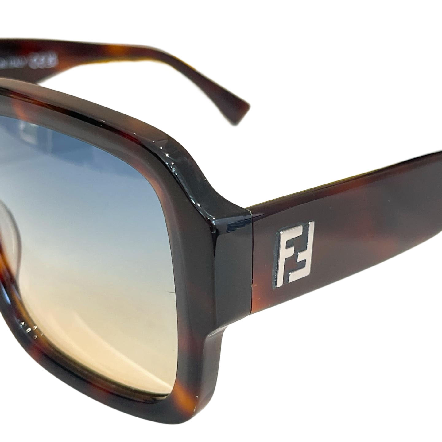 Fendi square frame glasses leopard orange/black/grey/leopard/yellow/eggplant color Size 56口18-145 - 图片 2