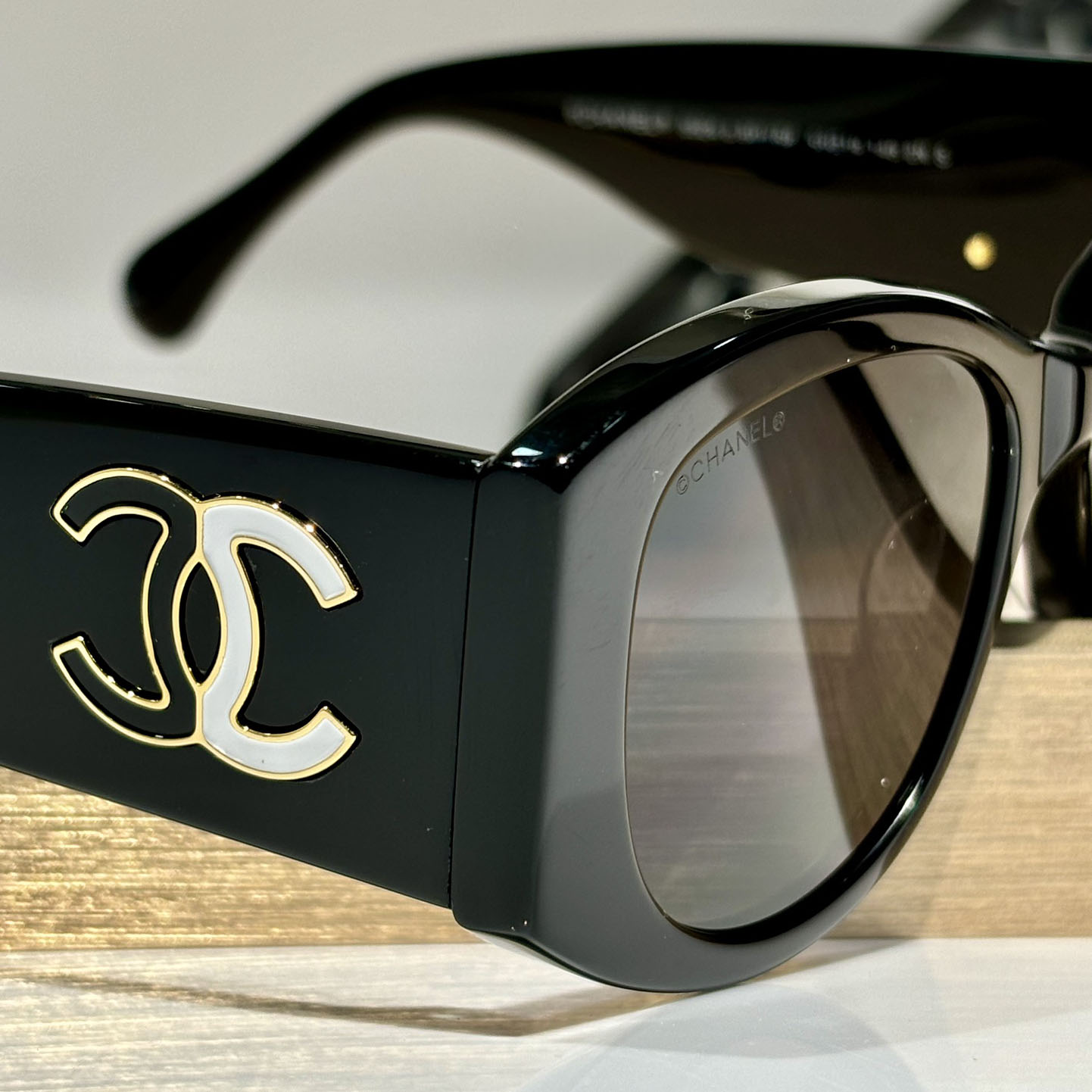 CHANEL glasses black white color size 53口19-145 - 图片 6