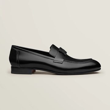 HERMES Paris Black Loafers