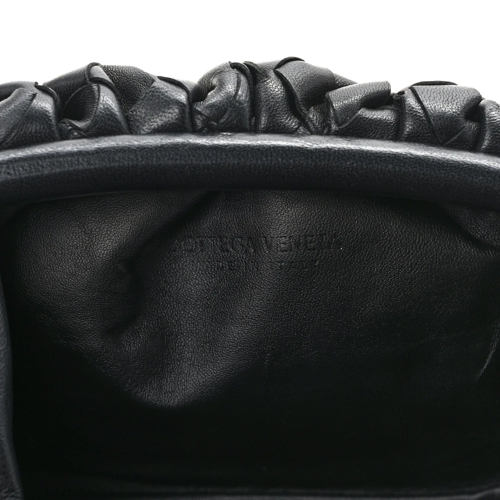 Bottega Veneta Medium Intrecciato Teen Pouch Black Nappa Leather - 图片 2