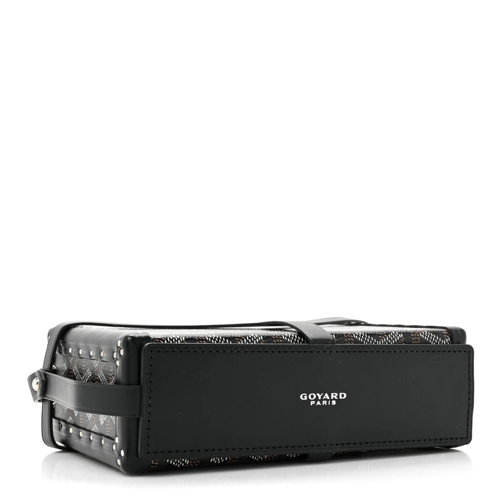 Goyard Mini Minaudiere Trunk Bag Black Goyardine Canvas - 图片 6