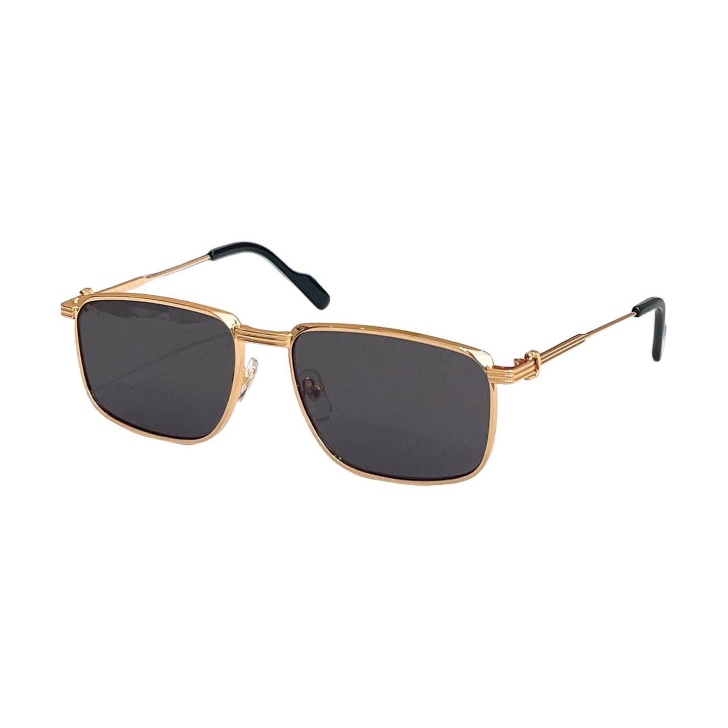 Cartier square frame glasses tawny/black/green/blue/grey/brown gold/indigo gold color Size 58口18-137 - 图片 5