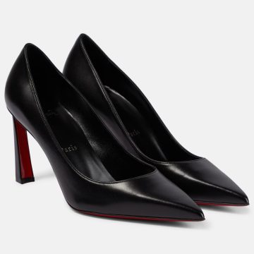 Christian Louboutin Black leather heels pointed heels