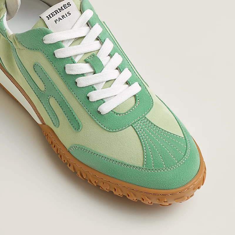 HERMES Jet Sneakers Green Sports Shoes - 图片 5