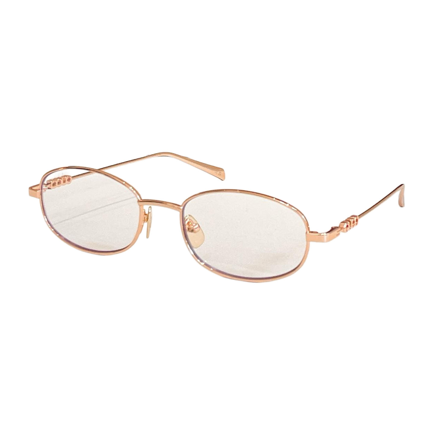 Gucci Oval glasses rose gold with guccissima/silver/gold/rose gold/pink rose gold/green silver/black gold/red silver color Size 52口18-145 - 图片 9