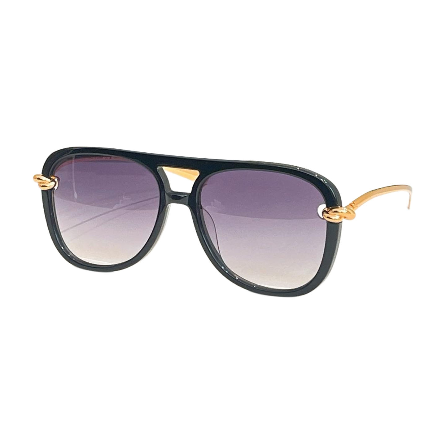 Bottega Veneta Pilot glasses black gold/orange black/brown leopard/rust leopard/white/eggplant/brown red/blue orange color Size 56口16-145 - 图片 7