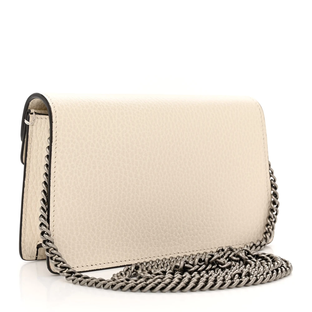 Gucci Super Mini Dionysus Shoulder Bag Mystic White Dollar Calfskin Leather & Crystal Black Diamond Aged Silver Hardware - 图片 3