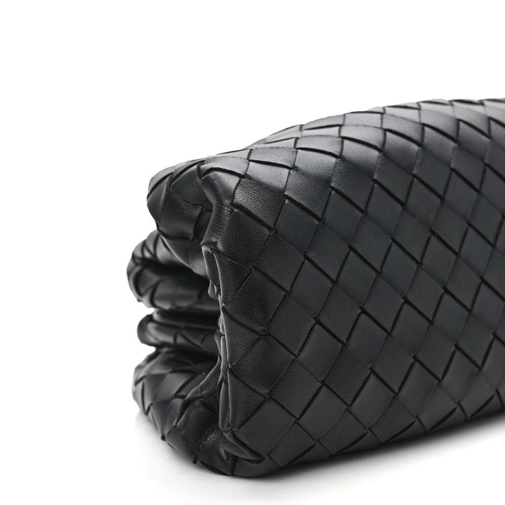 Bottega Veneta Medium Intrecciato Teen Pouch Black Nappa Leather - 图片 4