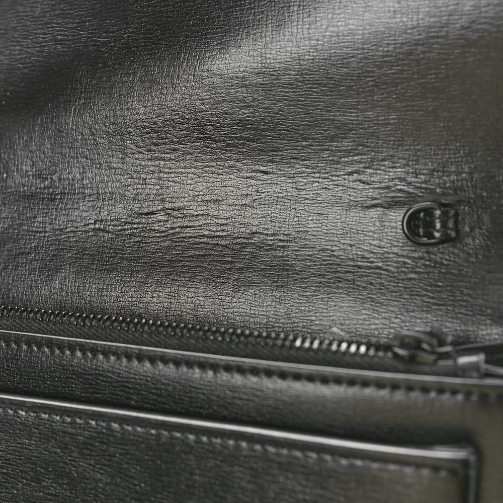 Saint Laurent Small Sunset Chain Wallet Black Monogram Calfskin Leather Black Hardware - 图片 9