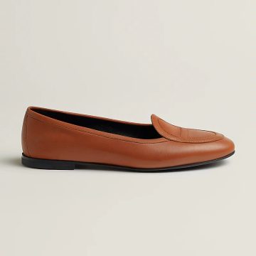 HERMES Julia Brown Loafers