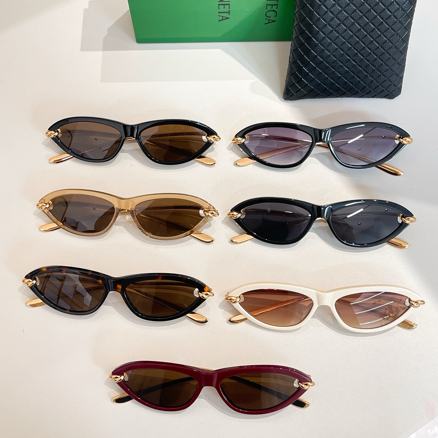 Bottega Veneta glasses black brown/leopard brown/red/black/eggplant/ivory/tawny color Size 56口14-145 - 图片 8