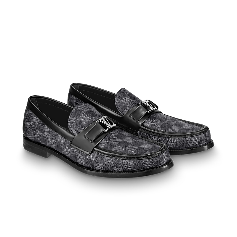 Louis Vuitton men's Grey leather shoes Loafers - 图片 3