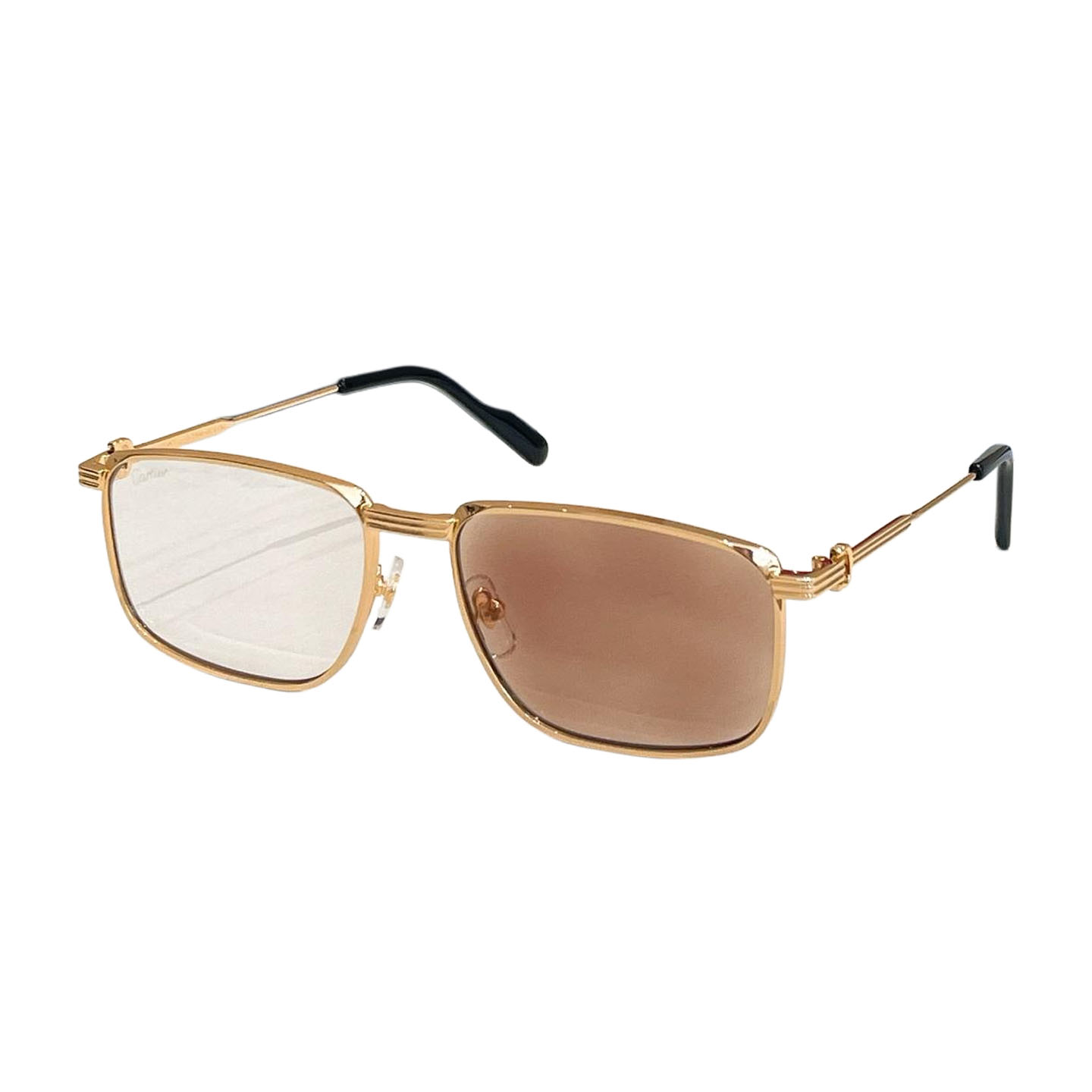 Cartier square frame glasses tawny/black/green/blue/grey/brown gold/indigo gold color Size 58口18-137 - 图片 6