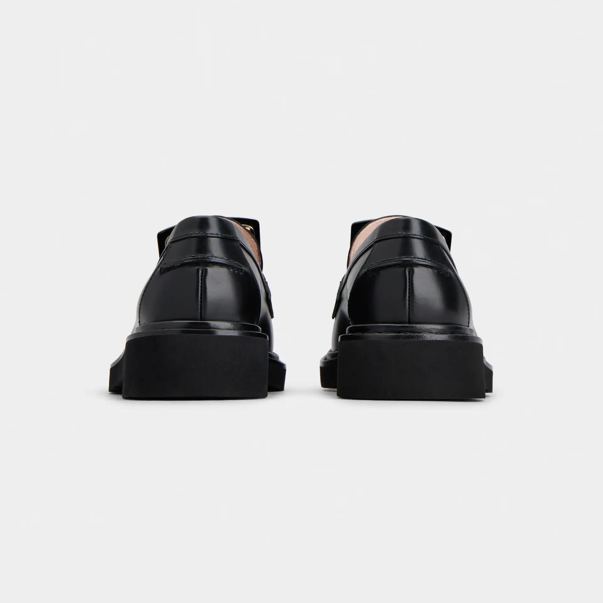 Roger Vivier Viv' Rangers Loafers In Black Leather With Lacquered Metal Buckle (Heel Height 2.5cm) - 图片 4
