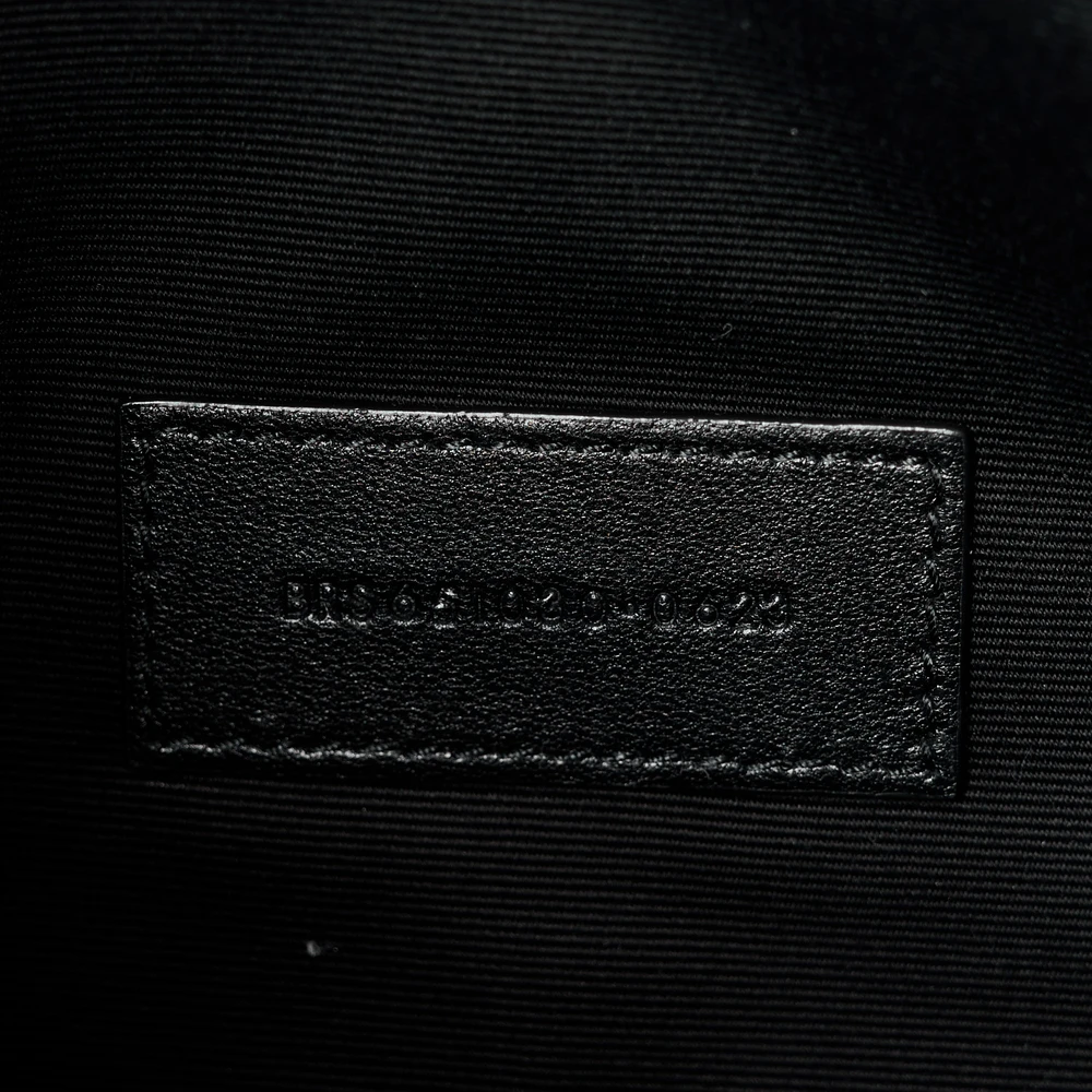 Saint Laurent Medium Clutch Black Triquilt Monogram Grain De Poudre Textured Mixed Matelasse Leather Gold Hardware - 图片 9