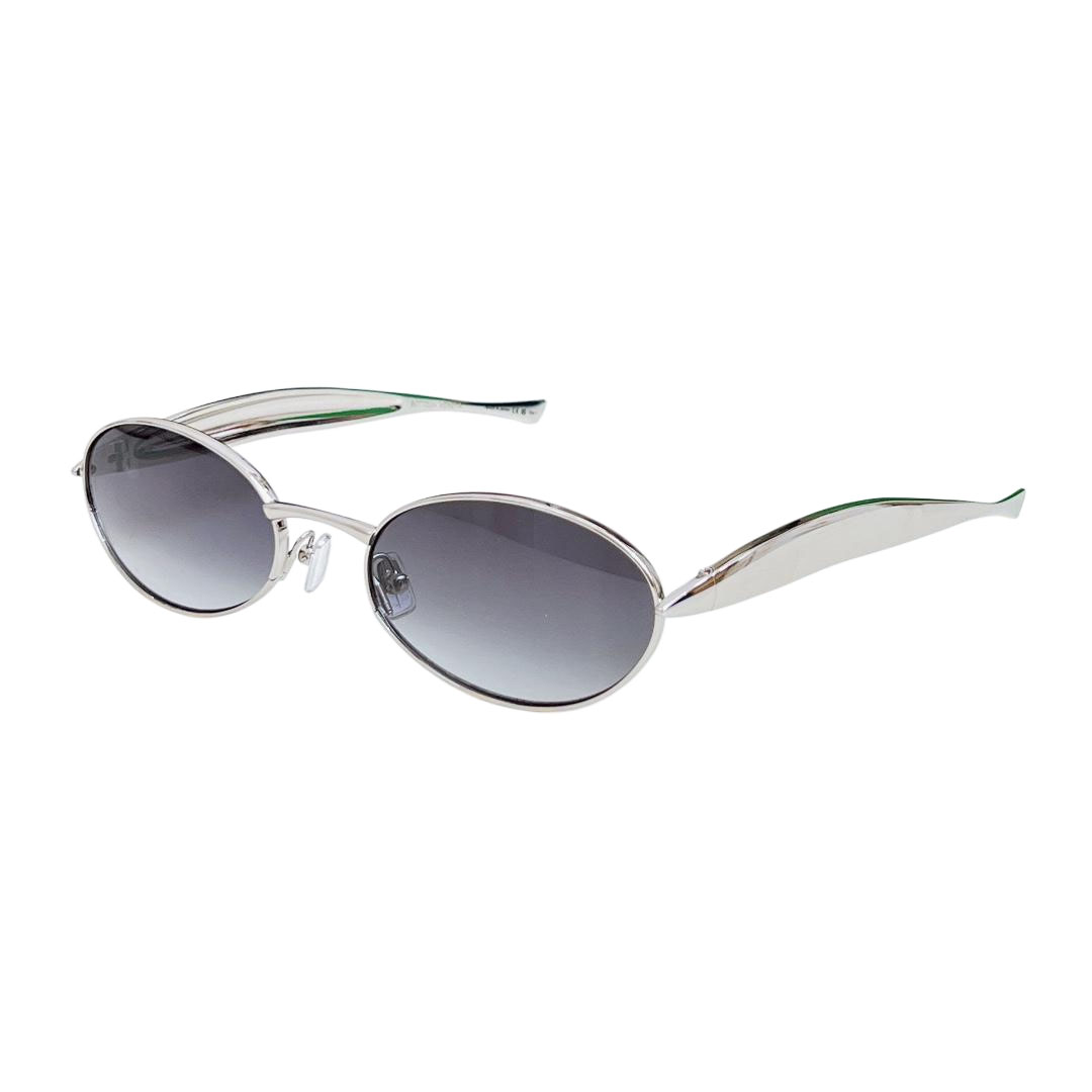 Bottega Veneta Oval glasses gold/silver/yellow/apricot/green/brown/black gold/grey silver color Size 57口21-135 - 图片 8