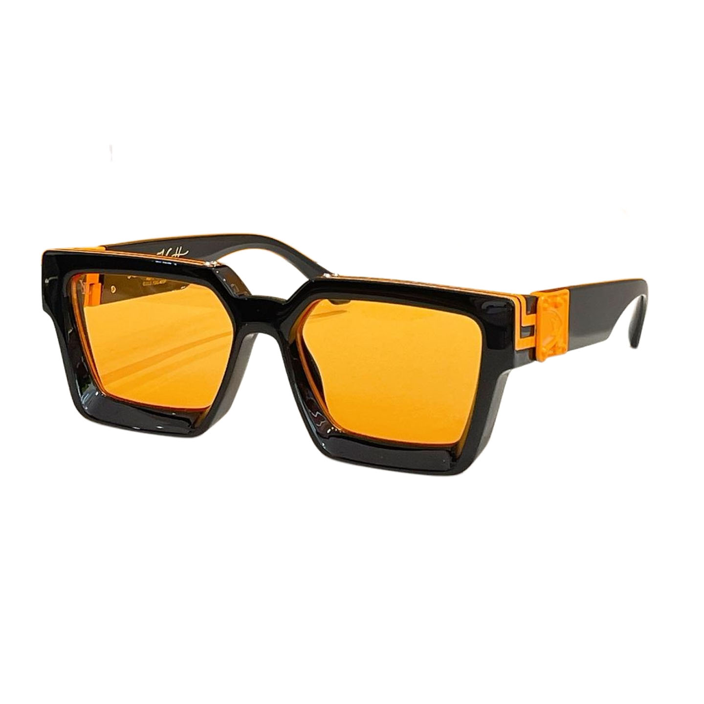 Louis Vuitton square frame glasses orange/green white/leopard blue/yellow/purple tawny/blue green/silver/sky blue/leopard blue/leopard brown/black orange/black gold/black color Size 51口20-140 - 图片 4