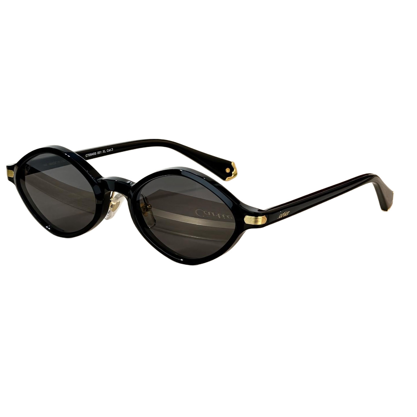 Cartier Oval glasses ivory/black/black brown/burgundy/coffee/leopard color Size 48-21-145 - 图片 2